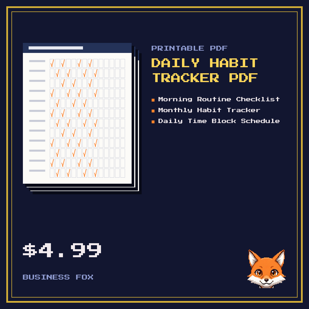 Daily Habit Tracker PDF