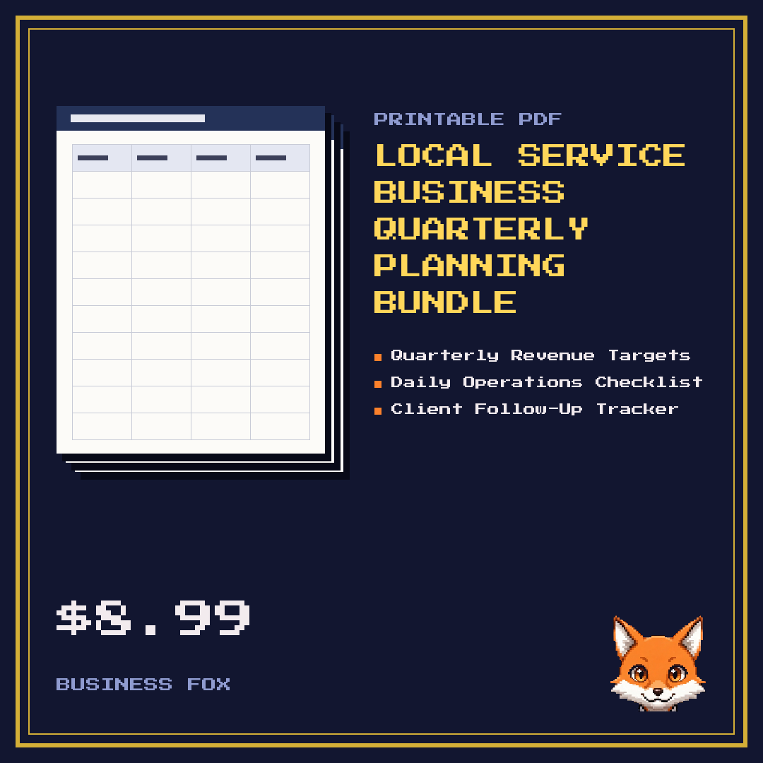 Local Service Business Quarterly Planning Bundle