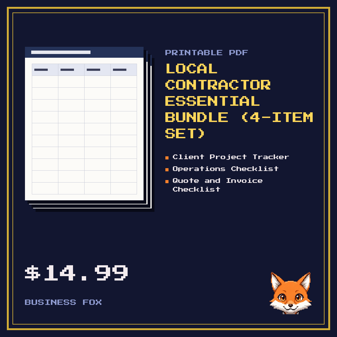 Local Contractor Essential Bundle (4-item set)