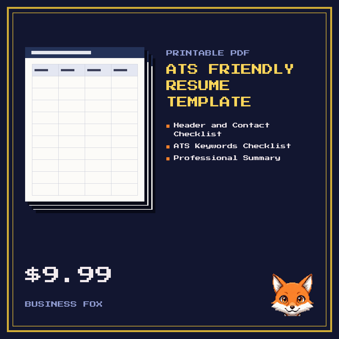 ATS Friendly Resume Template