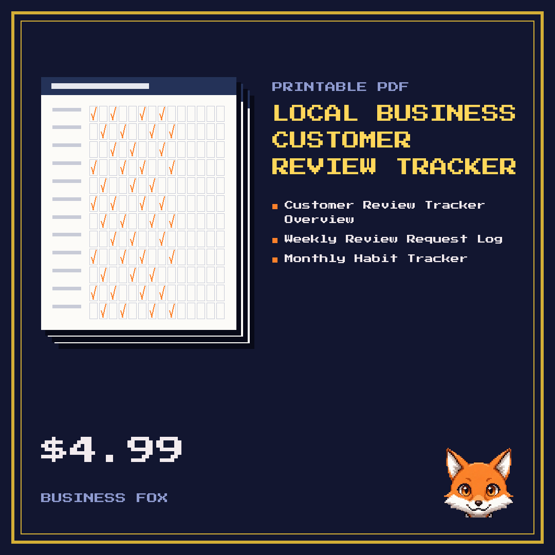 Local business customer review tracker