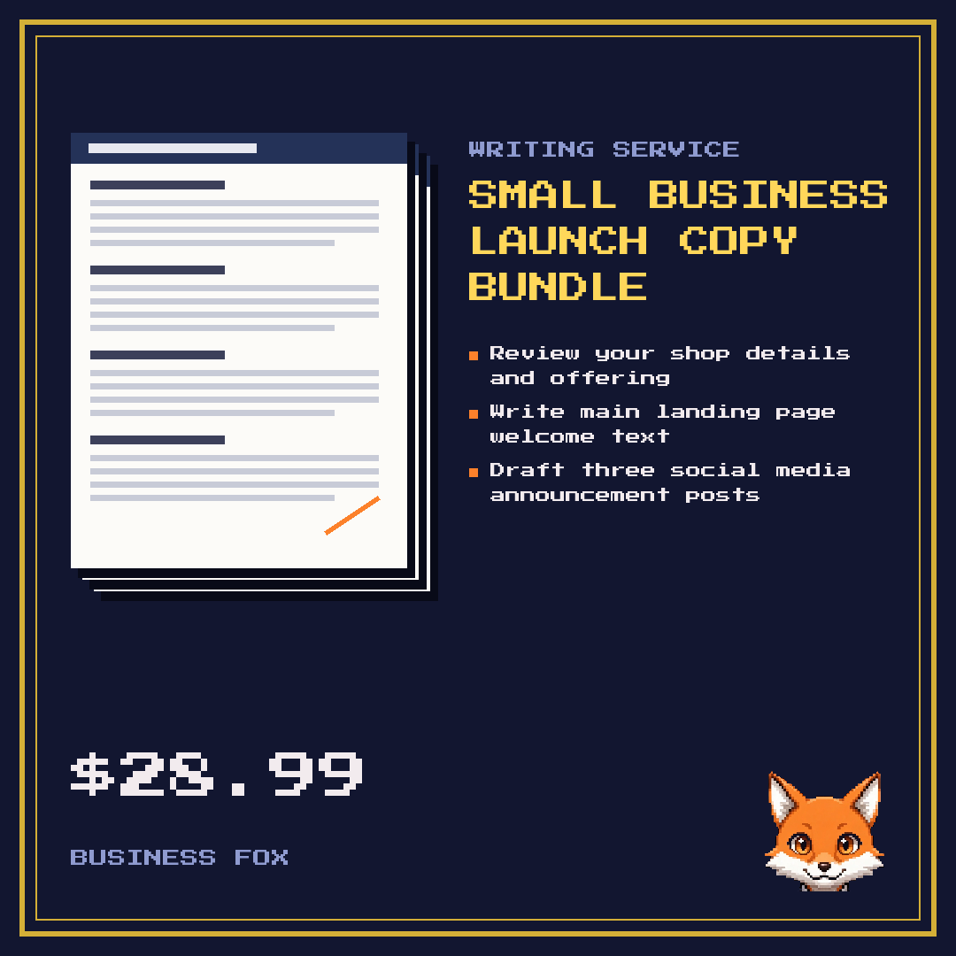 Small business launch copy bundle
