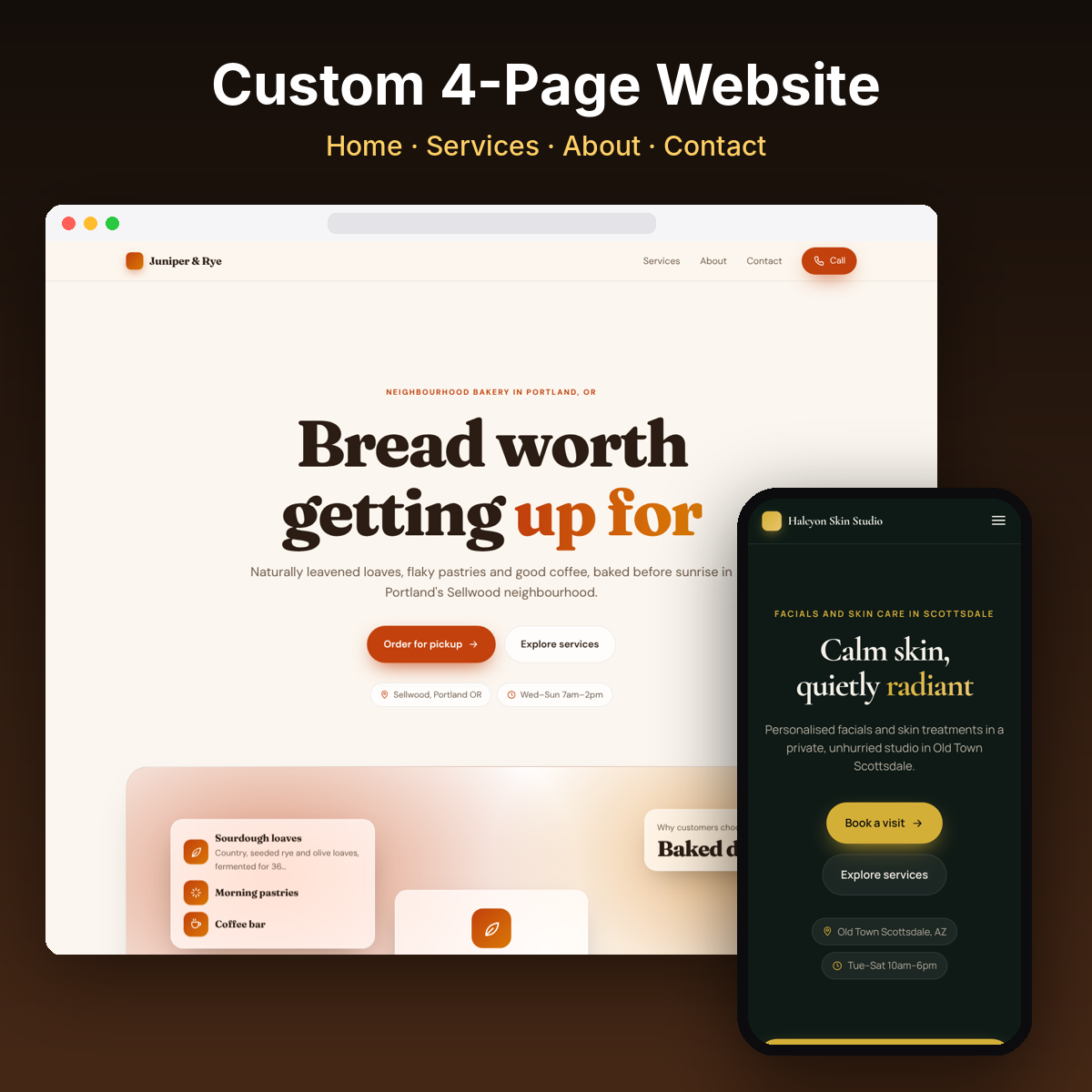 Custom 4-Page Business Website